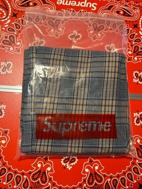 Supreme Plaid Pants - Blue, Tan size 30